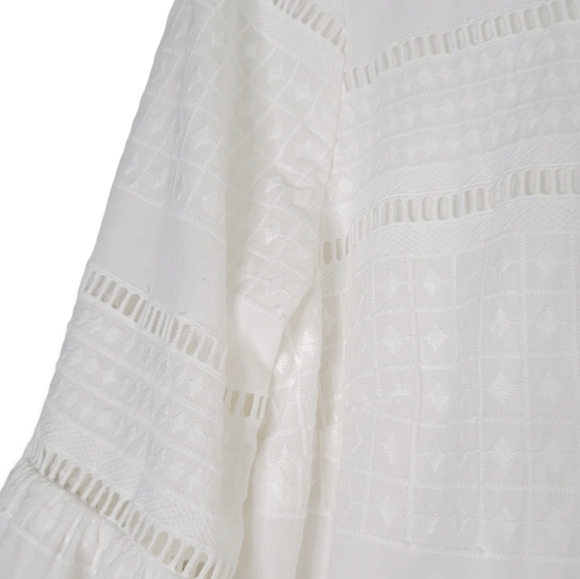 J. Crew eyelet lined flare sleeve dress size 6 - Picture 3 of 7